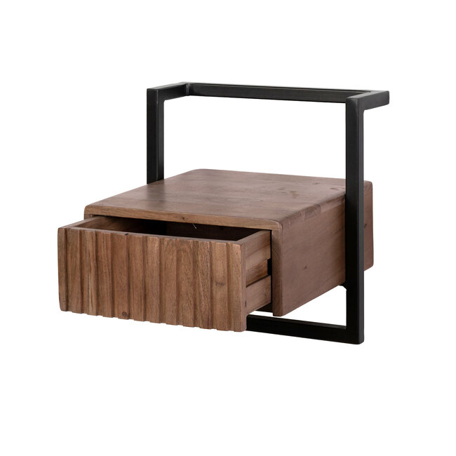 Nachtkastje Acaciahout Bruin 1 Lade - Carve Air XS