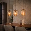 Hanglamp Amber Glas Brons 3 Lichtpunten - Python