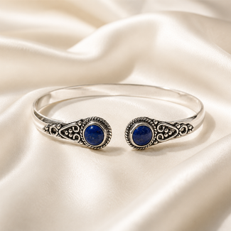 PuurSpirits Armband met Lapis Lazuli - Verstelbaar 19 cm