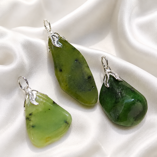 PuurSpirits Jade Edelsteen Hanger Groen - Kettinghanger