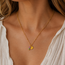 Ketting met Toermalijn en Aventurijn Goudkleurig