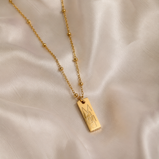 Ketting Mama met Gravure Goudkleurig Stainless Steel