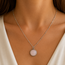 Ketting Rozenkwarts Edelsteen Zilverkleurig