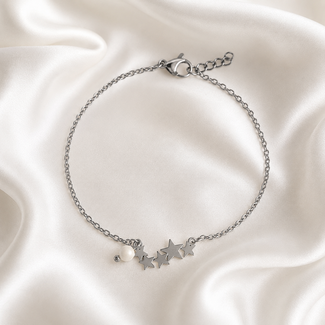 Armband Sterretjes Maansteen Zilverkleurig