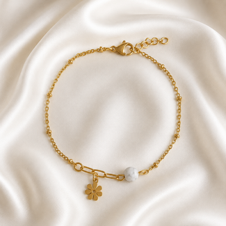 Armband Howliet Bloem Bedel Goudkleurig