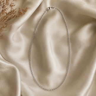 PuurSpirits Ketting Edelstaal Zilverkleurig - 55 cm