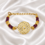 Armband Seed of Life Granaat Goudkleurig
