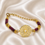 Armband Seed of Life Granaat Goudkleurig