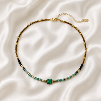 Halsketting Edelsteen Kralen Turquoise - Natural Beauty