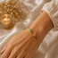 Armband Amazoniet Tijgeroog Edelsteen Goudkleurig