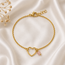 Armband Toermalijn Edelsteen met Hartje Goudkleurig