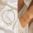Armband Toermalijn Edelsteen met Hartje Goudkleurig