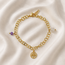 Armband Aventurijn Amethist Levensboom Goudkleurig
