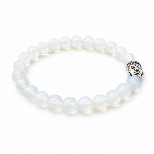 Armband Opaliet Boeddhahoofd 8 mm Kralen