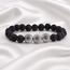 Armband Lavasteen 8 mm Kralen voor Heren