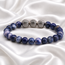 Armband Sodaliet Edelsteen 8 mm Kralen voor Heren