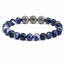 Armband Sodaliet Edelsteen 8 mm Kralen voor Heren