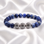 Armband Sodaliet Edelsteen 8 mm Kralen voor Heren