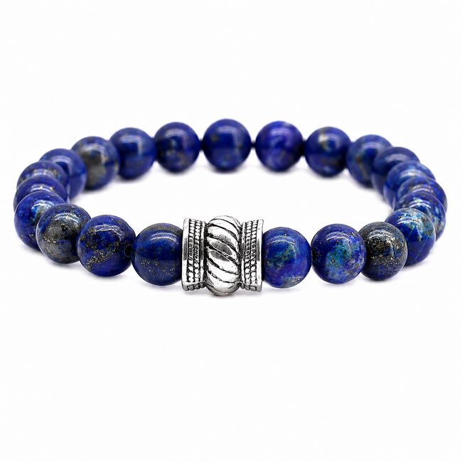 Armbanden Set Lapis Lazuli Zwarte Onyx 8 mm - Heren