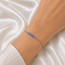 Armband Blauwe Aventurijn Palmblad Bedel Zilverkleurig