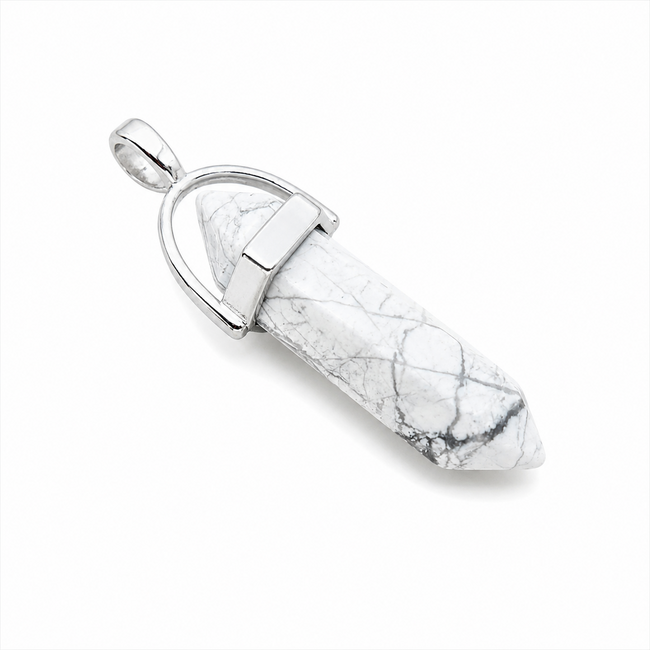 Hanger Howliet Wit Edelsteen Zilverkleurig