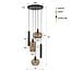 Hanglamp Rookglas Bruin Brons Metaal 5-Lichts - Serene