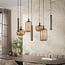 Hanglamp Rookglas Bruin Brons Metaal 7-Lichts - Serene