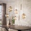 Hanglamp Amber Glas Beige Metaal 9-Lichts - Stellar