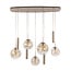 Hanglamp Amber Glas Beige Metaal 9-Lichts - Stellar