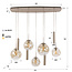 Hanglamp Amber Glas Beige Metaal 9-Lichts - Stellar