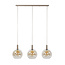Hanglamp Amber Glas Beige Metaal 3-Lichts - Sfera