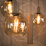 Hanglamp Amber Glas Beige Metaal 7-Lichts - Sfera