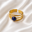 Ring Lapis Lazuli Edelsteen 24 Karaats Verguld