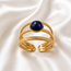 Ring Lapis Lazuli Edelsteen 24 Karaats Verguld