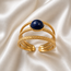 Ring Lapis Lazuli Edelsteen 24 Karaats Verguld