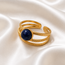 Ring Lapis Lazuli Edelsteen 24 Karaats Verguld