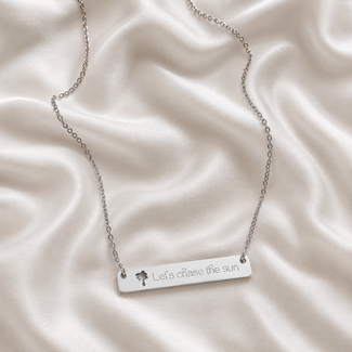 Ketting Let's Chase The Sun Bedel Zilverkleurig