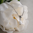 Ketting Witte Onyx Edelsteen Zilverkleurig