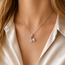 Ketting Parel Bloem Bedel Zilverkleurig