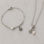 Ketting Parel Bloem Bedel Zilverkleurig