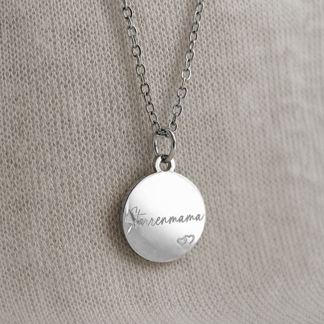 Ketting Zilverkleurig Sterrenmama Gravure Bedel