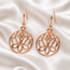 Oorbellen Lotus Messing Roze Goudkleurig