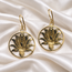 PuurSpirits Oorbellen Lotus Bloem Messing Goudkleurig