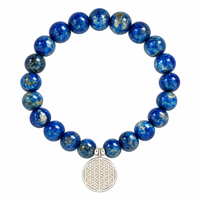 Armband Lapis Lazuli Bloem des Levens Bedel
