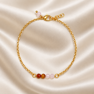Armband Tijgeroog Kunziet Edelsteen Goudkleurig