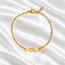 Armband Rozenkwarts Hartjes Goudkleurig