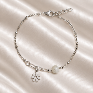 Armband Howliet Bloem Bedel Zilverkleurig