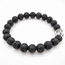 Armband Lavasteen Boeddhahoofd 8 mm Kralen