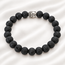 Armband Lavasteen Boeddhahoofd 8 mm Kralen