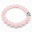 Armband Rozenkwarts Boeddhahoofd 8 mm Kralen